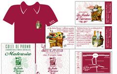 Biglietto da visita, etichette vini e magliette