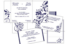 Partecipazione e biglietto, ringraziamenti, cavalieri per tavoli